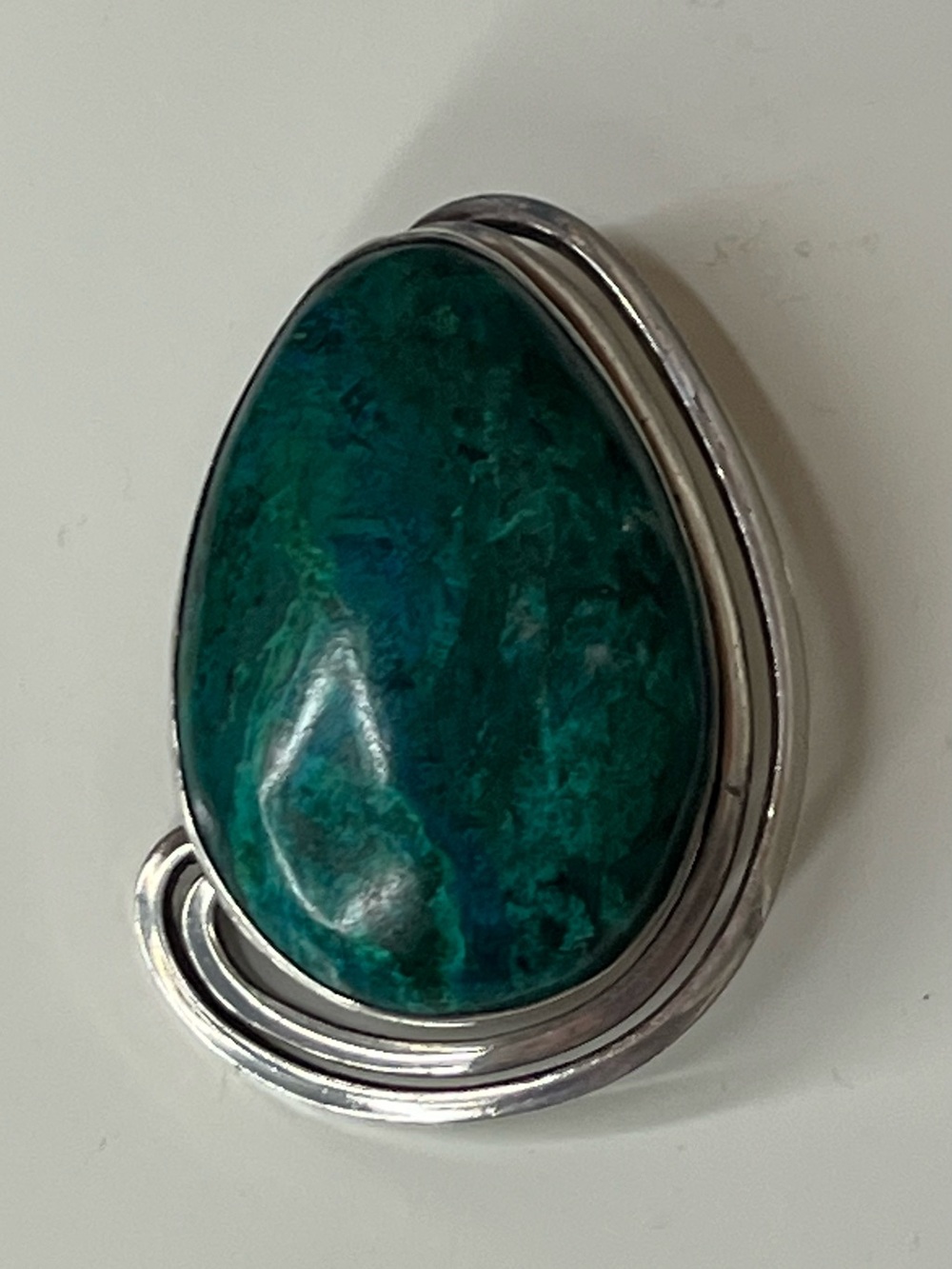 Eilat Green Stone Sterling Silver Pendant